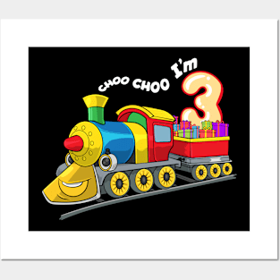 3rd Birthday Children's Train Posters and Art